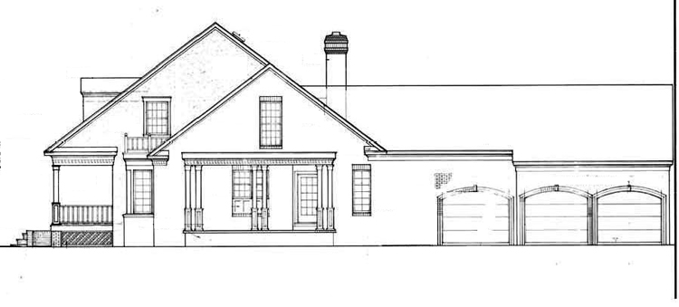 Right Side Elevation image of Royal Glen-3501 House Plan